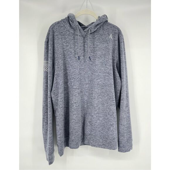 Rhoback Performance Hoodie Gray Hesi Size Large Pullover Athletic *Embroidered - Picture 2 of 11